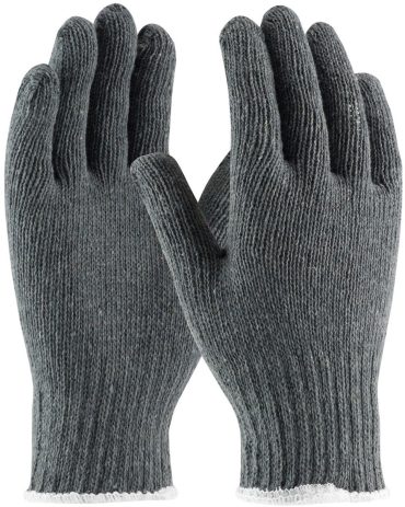 Soft Knitted Cotton Safety Gloves Dark Gray