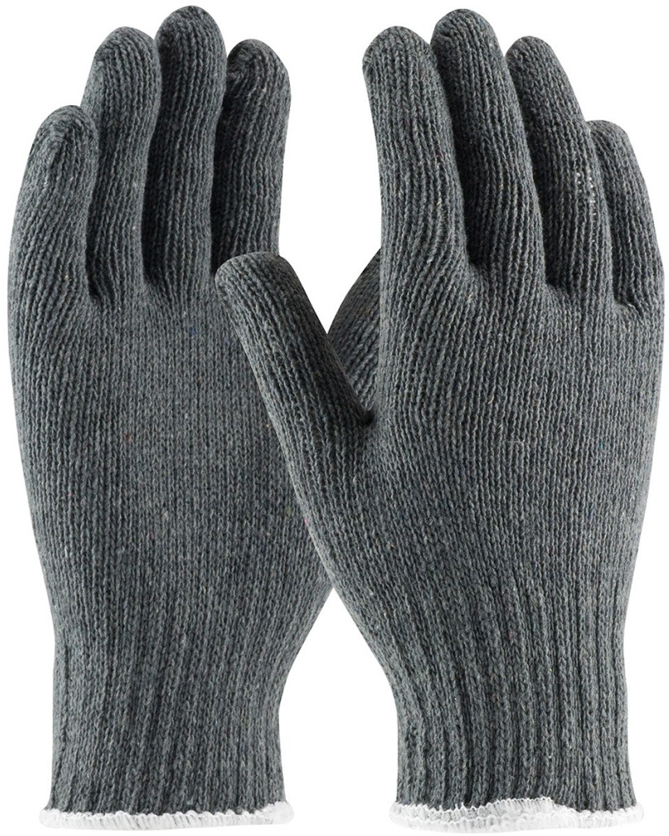 Soft Knitted Cotton Safety Gloves Dark Gray