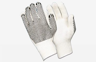 Seamless Mixed Fibre PVC Dot Gloves